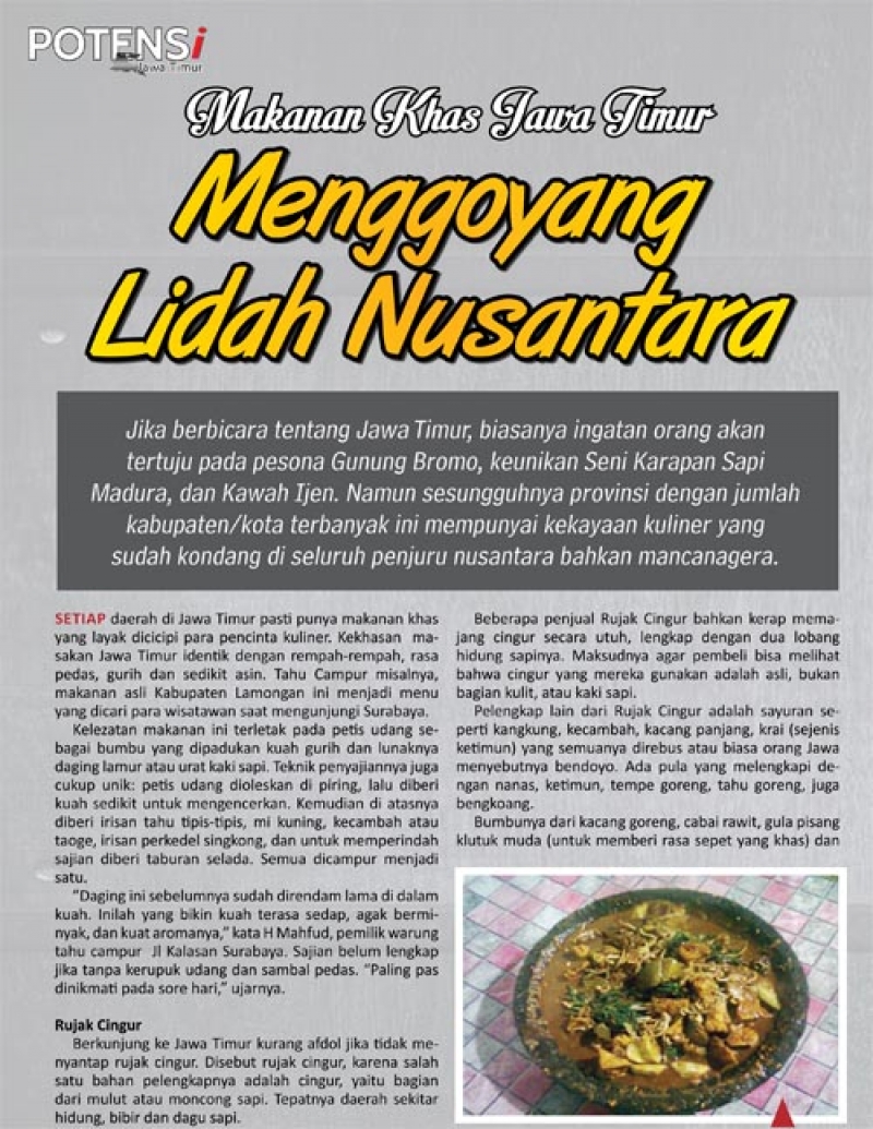 Makanan Khas Jawa Timur Menggoyang Lidah Nusantara Dinas Komunikasi Dan Informatika Provinsi Jawa Timur